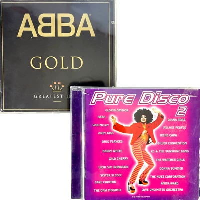 Pure Disco Hits + ABBA 2 CD Bundle Gold Greatest 70s Funk Soul Dance Pop Foto 1 de 4