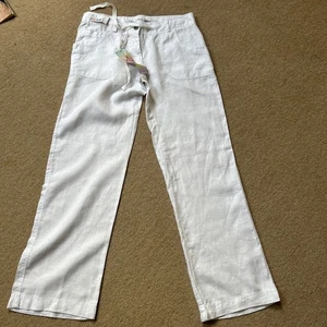 Primark 100% linen women’s trousers 10 32” waist 31” leg BRAND NEW WITH TAGS - Picture 1 of 7