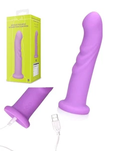 Fallo vibrante in silicone soft con rotazione stimolatore clitoride vaginale - Picture 1 of 11