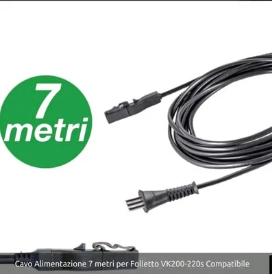 GE.RA. COMPANY CAVO ALIMENTAZIONE X FOLLETTO VK200/220S, COME ORIGINALE INNESTO FACILE TESTATO