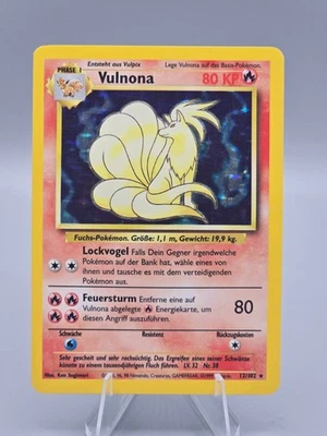 1999 Pokémon Base Set Vulnona 12/102 – German Ninetales Holo - Image 1 of 2