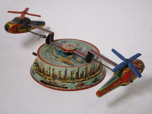 Altes Blomer & Schüler Blech Karussell mit 2 Helikoptern 8V4766 - Picture 1 of 6