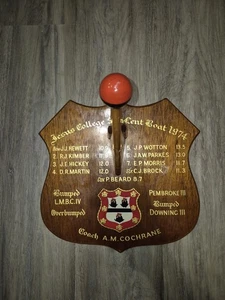 Cambridge Trophy Jesus College 3rd Lent Boat 1974 Ruderbump Race - Bild 1 von 10