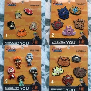 Crocs Handmade jibbitz 5pc Naruto uzumaki Sasuke Kakashi Itachi Shoe charms Set - Picture 1 of 20