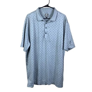 FootJoy Shirt Mens 2XL Gray Athletic Fit Golf Polo Geometric Print Performance - Picture 1 of 6