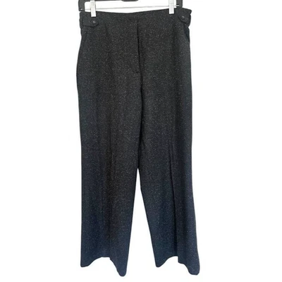Брюки J. Jill шерстяные шелковые черные с крапинками широкие штанины черные брюки размер 10 офис - Изображение 1 из 4