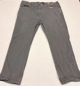 Ariat Pants Mens 44x32 Gray Rebar M5 Straight Leg Canvas Workwear Casual - Picture 1 of 11