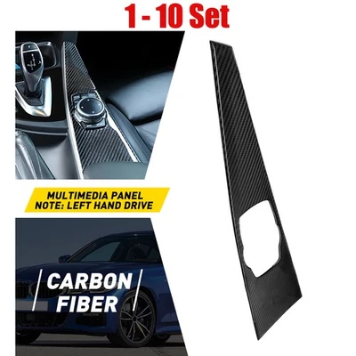 Para BMW F30 F34 2014-2019 Marco Multimedia Central Bisel Borde Fibra de Carbono 1-10X Foto 1 de 4