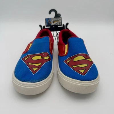 SUPERMAN, ZAPATOS SIN CORDONES DE LONA PARA NIÑOS JÓVENES, TALLA 3 Foto 1 de 4