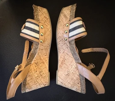 Tommy Hilfiger Hottie Sandalias Náuticas Corcho Correa Cuña Mujer’s Talla 9M  Foto 1 de 4