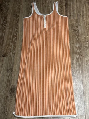 Time And Tru Womens Maternity Knit Jersey Semi Fitted Maxi Dress Orange - Image 1 of 4