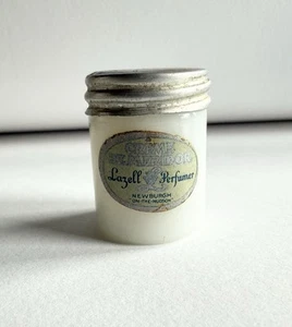 Miniatur kleines MILCHGLAS CREME DE MERIDOR Dose Medaille Schraubdeckel Lazell Parfümeur - Bild 1 von 7