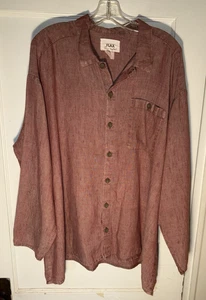 Vintage FLAX Jeanne Engelhart Leinen Button Down Tunika Top Shirt Rosa Mauve Gr. L - Bild 1 von 11