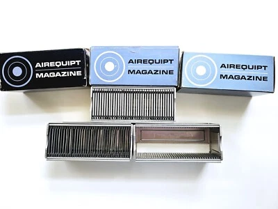 Lote de 3 Bandejas/Revistas Proyector Diapositivas Rectas Airequipt De Colección en Cajas Foto 1 de 4