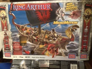 Mega Bloks Legends King Arthur 96120 Attack Action WarShip used box damaged, NIB - Picture 1 of 6