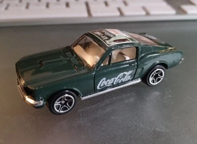 Matchbox 1968 Ford Mustang Cobra Jet 3" Diecast 1:64 Scale Model Coca Cola Green - Image 1 of 4