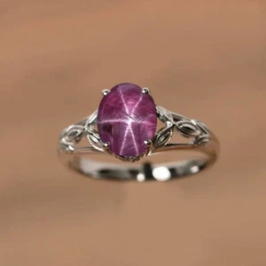 Genuine Lindy Star Ring, 6 Ray Star Ring, Ruby Star Ring, Dainty Ring - Picture 1 of 4