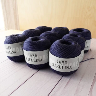 Lang Stellina ~ Lot of 9 ~ #35 Blue ~ Silk & Cotton ~ Luxurious ~ Luminous - Image 1 of 4