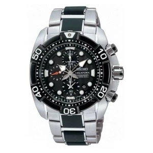 SEIKO VELATURA SNDA59P1 Chronograph 7T92 Quartz Watch Diver's 200m Steel NOS NEW - Picture 1 of 6