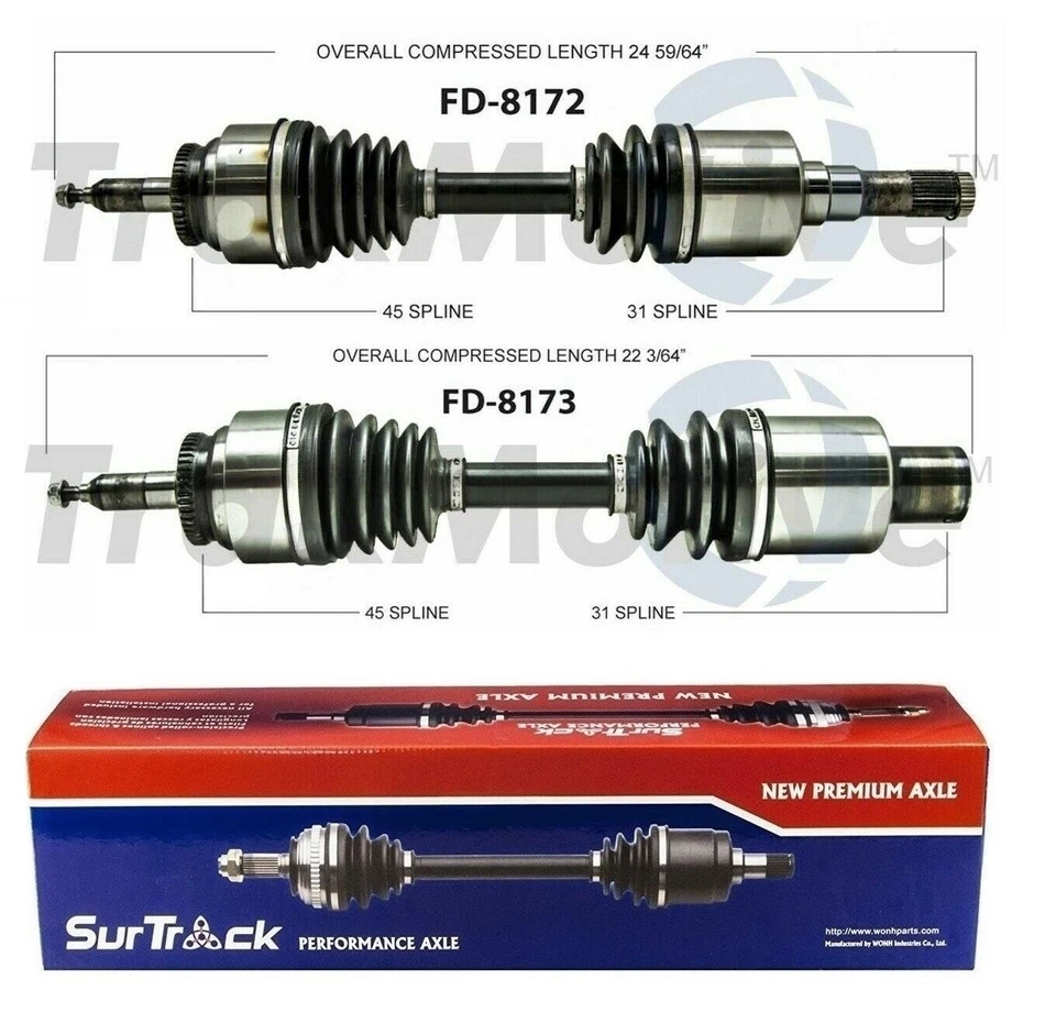 适用于福特 Expedition F-150 Lincoln Navigator 2 前 CV 轴轴 SurTrack 套装 — 第 1/1 张图片