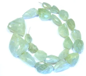 BLUE AQUAMARINE 13-29MM FACET NUGGET BEADS F105C 16"St - Picture 1 of 1