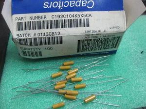 1x C192C104K5X5CA 0.1uF 10% 50V CERAMIC LEADED CAPACITORS - Picture 1 of 2