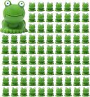 Pipihome 50 PCS Mini Resin Frog, Green Tiny Frogs, Small Frogs Miniature Figures
