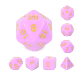 NUEVOS JUEGOS DE 7 dados RPG - pasteles opacos - oro cereza - Imagen 1 de 3