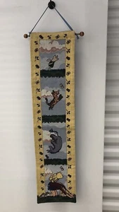 Disney Classic Winnie The Pooh Tigger Eeyore Tapestry Bell Pull Wall Hanging 36” - Picture 1 of 5