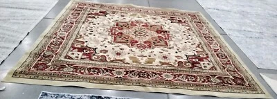 IVORY / RED 10' X 10' SQ Back Stain Rug, Reduced Price 1172747014 LNH330A-10SQ - Image 1 of 4