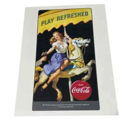 1948 Coca Coca Two Sided Reproduction Vintage Print Ad Poster - Image 1 of 2