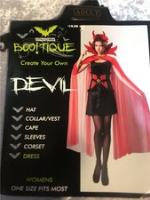 NEW BOO!TIQUE DEVIL TANK CRUSHED VELVET DRESS SEXY HALLOWEEN COSTUME Adult OSFM