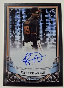 2024 Bowman Sterling Rayner Arias Prospect Auto RC SF Giants - Picture 1 of 2