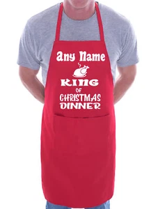 Any Name King Of Christmas Schürze Any Name Weihnachtsgeschenk Erwachsene Personalisiert BBQ  - Bild 1 von 8