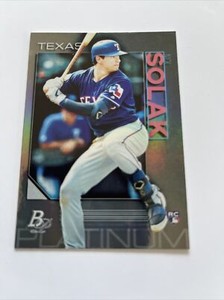 2020 Bowman Platinum #8 Nick Solak RC Texas Rangers Great Card And Condition