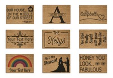 Personalised Fabulous Welcome Coir Door Mat / Custom Bespoke Floor Rug Large