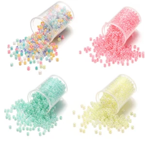 1800pcs 2mm Sweets Color Mini Glass beads Bulk Small Bead For DIY Jewelry Making - Picture 1 of 16