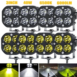 3" LED Pods Light Bar Spot Off Road Lights Driving Fog Lamp Truck SUV Motorcycle - Picture 1 of 28