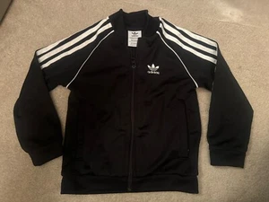 Adidas Kids Youth Size 4-5 Long Sleeve Black Zip Up Jacket - Picture 1 of 4
