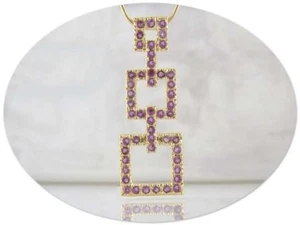 JDL AMETHYST PENDANT 18" CHAIN. SNAKE NOT INCLUDED - Picture 1 of 1