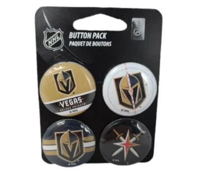 Las Vegas Golden Knights Button Set 4 Piece NHL Hockey New In Package Hat Pin - Image 1 of 3