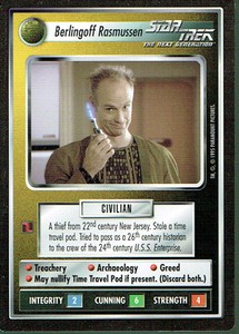 STAR TREK CCG ALTERNATE UNIVERSE RARE CARD BERLINGOFF RASMUSSEN