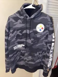 PITTSBURGH STEELERS Hoodie Sweatshirt XL ERWACHSENE NEW ERA CAMO NFL schwarz & grau AFC - Bild 1 von 6