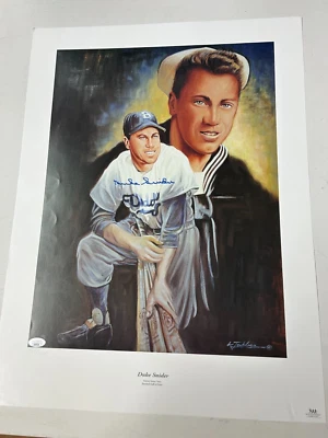 Autographed Duke Snider US Navy Legends of Baseball  Poster With COA - Image 1 of 4