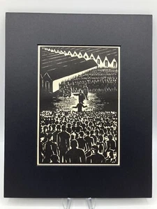 Grabado en madera Frans Masereel mate de 1939 novela sin palabras Du Noir au Blanc - Imagen 1 de 4