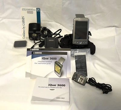 Garmin iQue 3600 Handheld GPS PALM PDA w/Car Kit & Cradle, Antenna + EXTRAS - Image 1 of 4