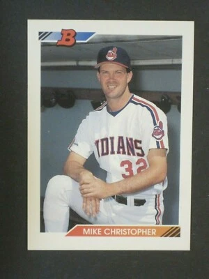 1992 BOWMAN MIKE CHRISTOPHER CLEVELAND INDIANS CARD #374!!!!!!  - Image 1 of 2