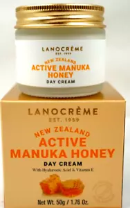 Lanocreme Active Manuka Honey Day Cream with Hyaluronic Acid & Vitamin E - Picture 1 of 4