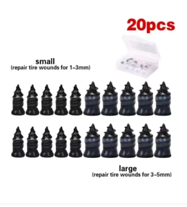 Motorcycle-Car (20-Pack) Emergency Plug Tire Repair Kit 2-Sizes in Box - Picture 1 of 5