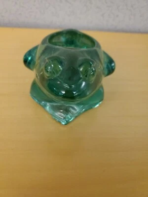 Candelabro vintage Indiana de vidrio verde pesado votivo o luz de té IN0330 Foto 1 de 4